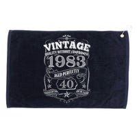 Vintage Quality Without Compromise Age Perfectly 1983 40th Birthday Grommeted Golf Towel