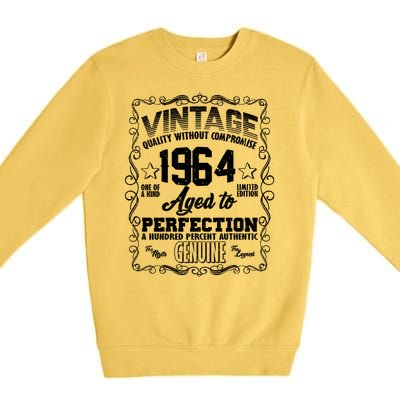 Vintage Quality Without Compromise Aged To Perfection 1964 60th Birthday Premium Crewneck Sweatshirt