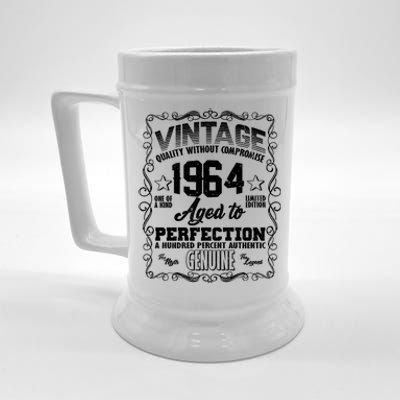 Vintage Quality Without Compromise Aged To Perfection 1964 60th Birthday Beer Stein