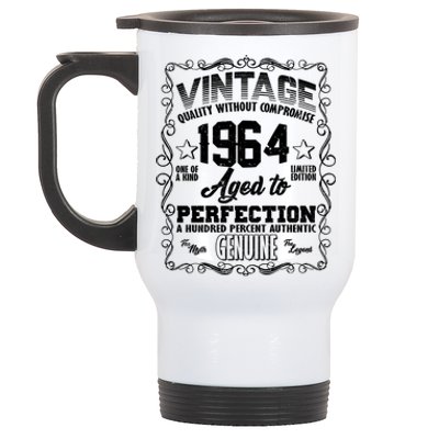 Vintage Quality Without Compromise Aged To Perfection 1964 60th Birthday Stainless Steel Travel Mug