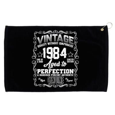 Vintage Quality Without Compromise Aged To Perfection 1984 40th Birthday Grommeted Golf Towel