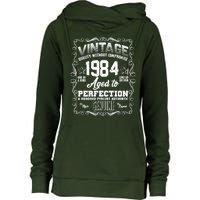 Vintage Quality Without Compromise Aged To Perfection 1984 40th Birthday Womens Funnel Neck Pullover Hood