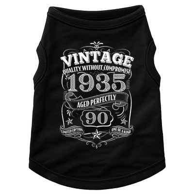Vintage Quality Without Compromise Age Perfectly 1935 90th Birthday Doggie Tank