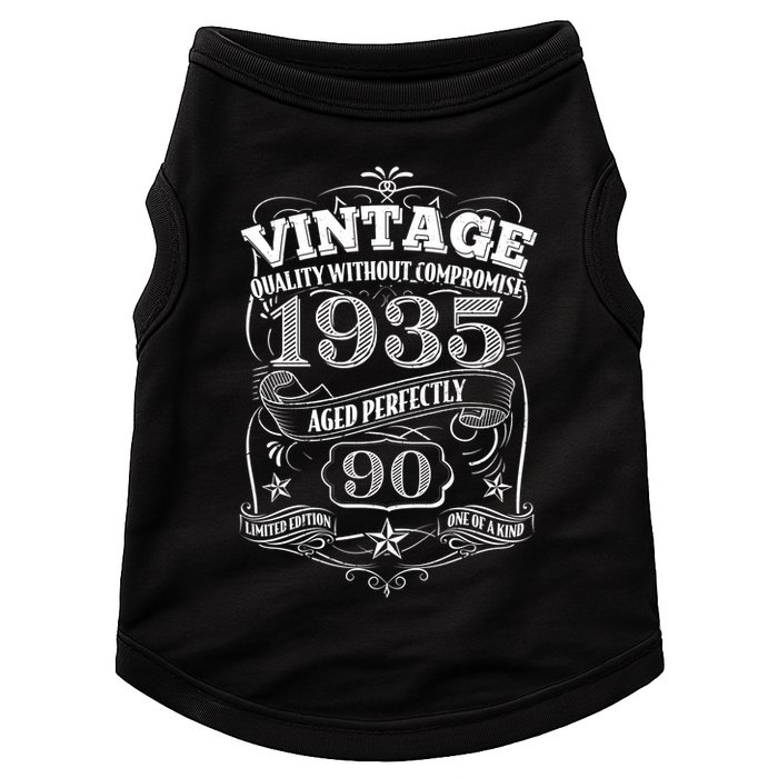 Vintage Quality Without Compromise Age Perfectly 1935 90th Birthday Doggie Tank