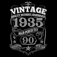 Vintage Quality Without Compromise Age Perfectly 1935 90th Birthday Impact Tech Backpack