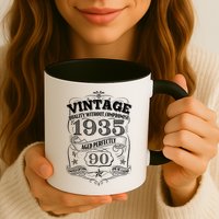 Vintage Quality Without Compromise Age Perfectly 1935 90th Birthday Mug