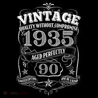 Vintage Quality Without Compromise Age Perfectly 1935 90th Birthday Poster