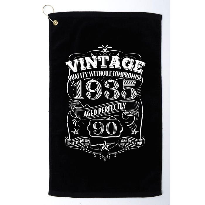 Vintage Quality Without Compromise Age Perfectly 1935 90th Birthday Golf Towel