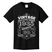 Vintage Quality Without Compromise Age Perfectly 1935 90th Birthday Kids T-Shirt