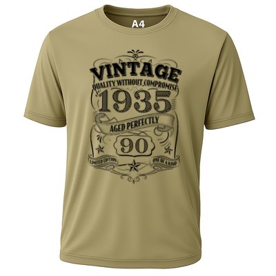 Vintage Quality Without Compromise Age Perfectly 1935 90th Birthday Performance Shirt