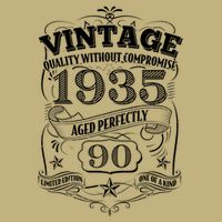 Vintage Quality Without Compromise Age Perfectly 1935 90th Birthday Hoodie