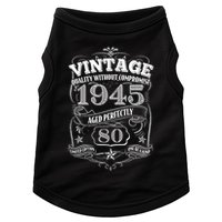 Vintage Quality Without Compromise Age Perfectly 1945 80th Birthday Doggie Tank