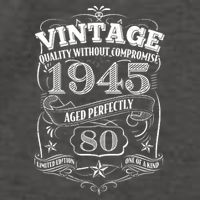 Vintage Quality Without Compromise Age Perfectly 1945 80th Birthday Vector Backpack