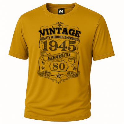 Vintage Quality Without Compromise Age Perfectly 1945 80th Birthday Performance Shirt