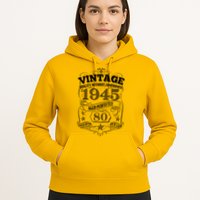 Vintage Quality Without Compromise Age Perfectly 1945 80th Birthday Hoodie