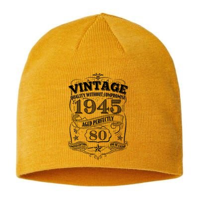 Vintage Quality Without Compromise Age Perfectly 1945 80th Birthday Sustainable Beanie