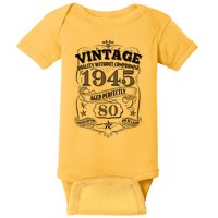Vintage Quality Without Compromise Age Perfectly 1945 80th Birthday Baby Bodysuit