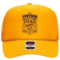 Vintage Quality Without Compromise Age Perfectly 1945 80th Birthday Hat