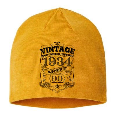 Vintage Quality Without Compromise Age Perfectly 1934 90th Birthday Sustainable Beanie