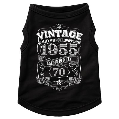 Vintage Quality Without Compromise Age Perfectly 1955 70th Birthday Doggie Tank