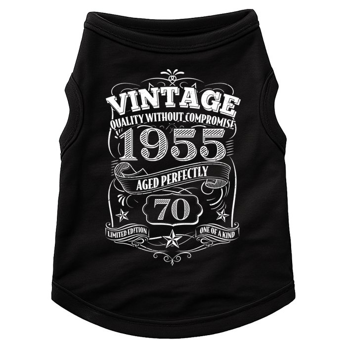 Vintage Quality Without Compromise Age Perfectly 1955 70th Birthday Doggie Tank
