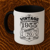 Vintage Quality Without Compromise Age Perfectly 1955 70th Birthday Mug