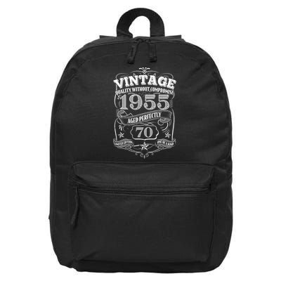 Vintage Quality Without Compromise Age Perfectly 1955 70th Birthday 16 in Basic Backpack