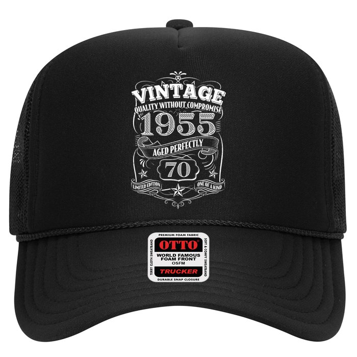 Vintage Quality Without Compromise Age Perfectly 1955 70th Birthday Trucker Hat
