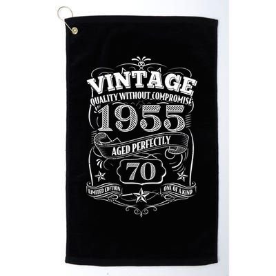 Vintage Quality Without Compromise Age Perfectly 1955 70th Birthday Golf Towel