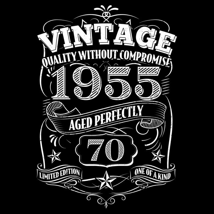 Vintage Quality Without Compromise Age Perfectly 1955 70th Birthday Wool Snapback Cap