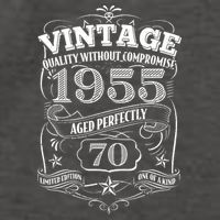 Vintage Quality Without Compromise Age Perfectly 1955 70th Birthday Vector Backpack
