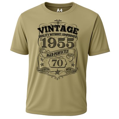 Vintage Quality Without Compromise Age Perfectly 1955 70th Birthday Performance Shirt