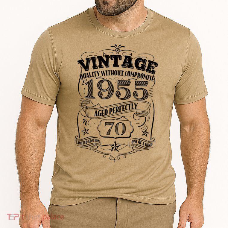 Vintage Quality Without Compromise Age Perfectly 1955 70th Birthday Cooling Performance Crew T-Shirt