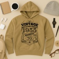 Vintage Quality Without Compromise Age Perfectly 1955 70th Birthday Hoodie