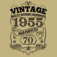 Vintage Quality Without Compromise Age Perfectly 1955 70th Birthday Hoodie