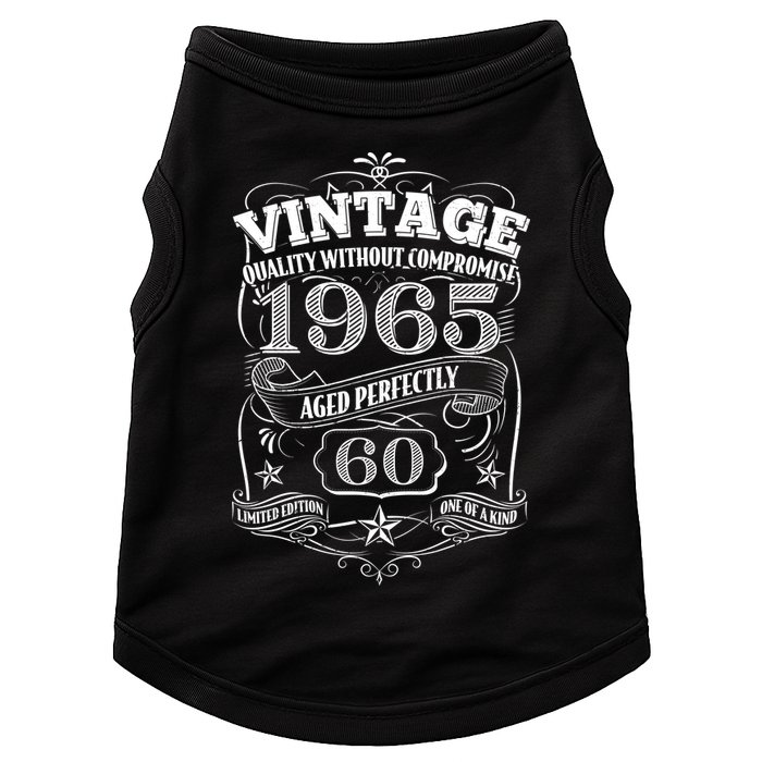 Vintage Quality Without Compromise Age Perfectly 1965 60th Birthday Doggie Tank