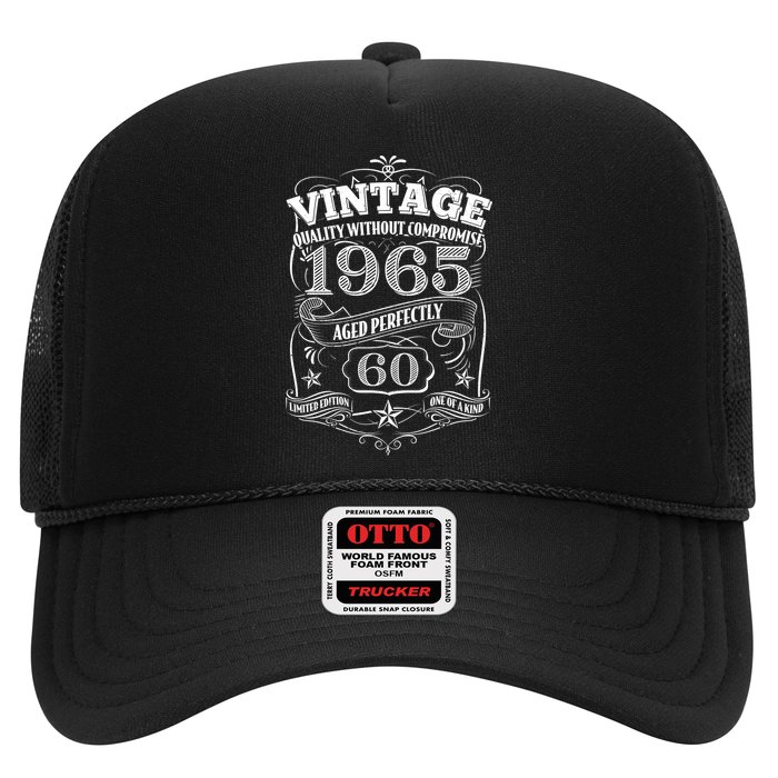 Vintage Quality Without Compromise Age Perfectly 1965 60th Birthday Trucker Hat