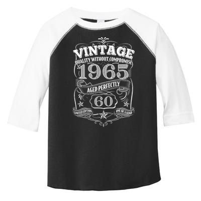 Vintage Quality Without Compromise Age Perfectly 1965 60th Birthday Toddler Fine Jersey T-Shirt