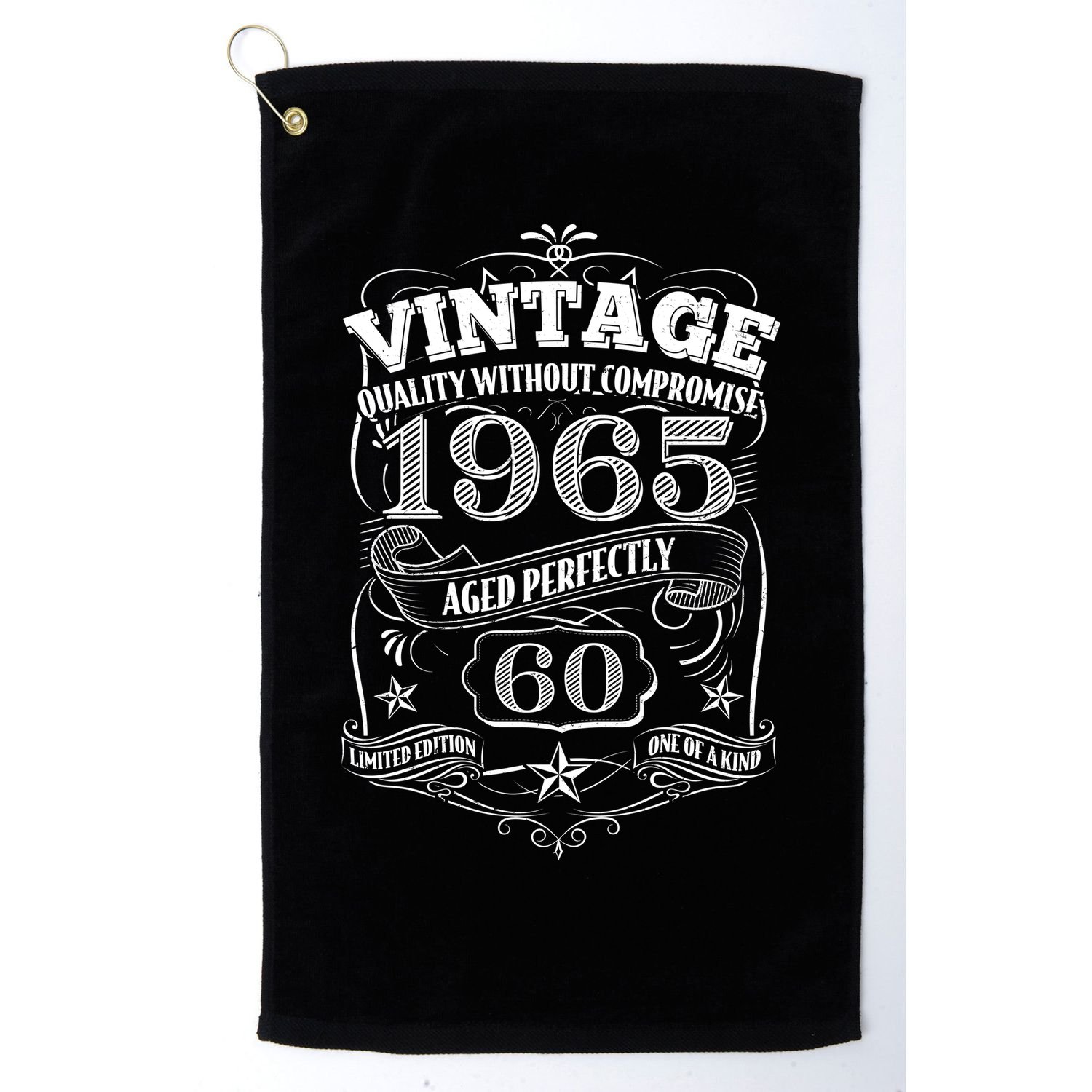 Vintage Quality Without Compromise Age Perfectly 1965 60th Birthday Golf Towel
