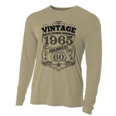 Vintage Quality Without Compromise Age Perfectly 1965 60th Birthday Cooling Performance Long Sleeve Crew