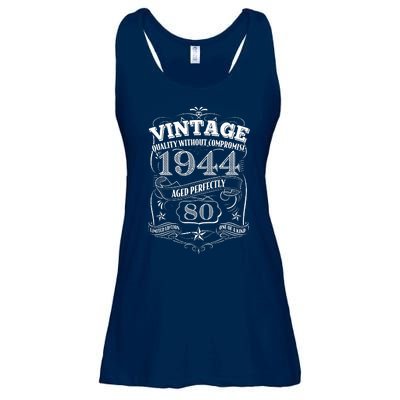 Vintage Quality Without Compromise Age Perfectly 1944 80th Birthday Ladies Essential Flowy Tank