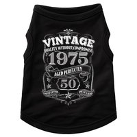 Vintage Quality Without Compromise Age Perfectly 1975 50th Birthday Doggie Tank