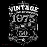 Vintage Quality Without Compromise Age Perfectly 1975 50th Birthday Drawstring Bag