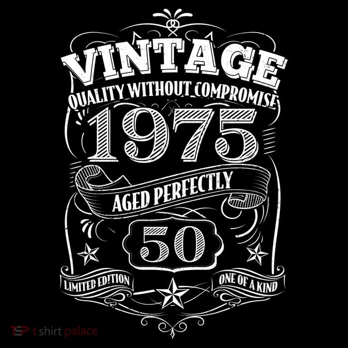 Vintage Quality Without Compromise Age Perfectly 1975 50th Birthday Poster