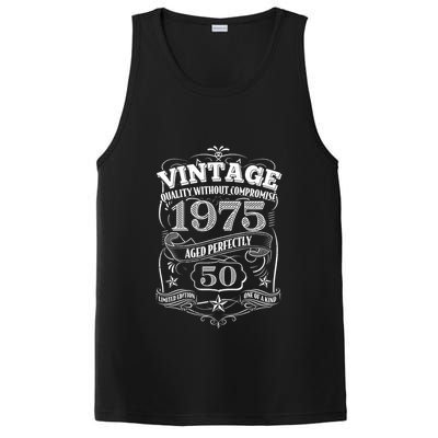 Vintage Quality Without Compromise Age Perfectly 1975 50th Birthday PosiCharge Competitor Tank