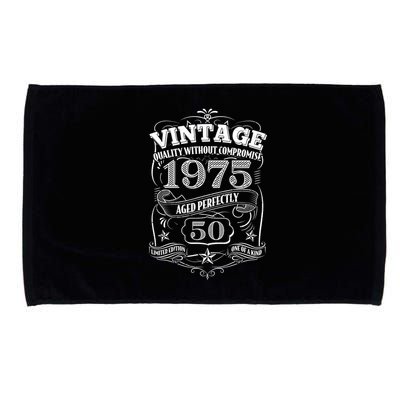 Vintage Quality Without Compromise Age Perfectly 1975 50th Birthday Microfiber Hand Towel