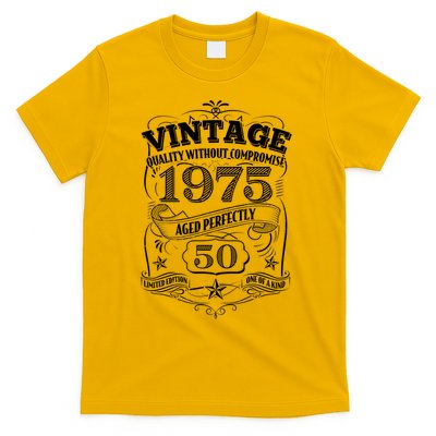Vintage Quality Without Compromise Age Perfectly 1975 50th Birthday T-Shirt