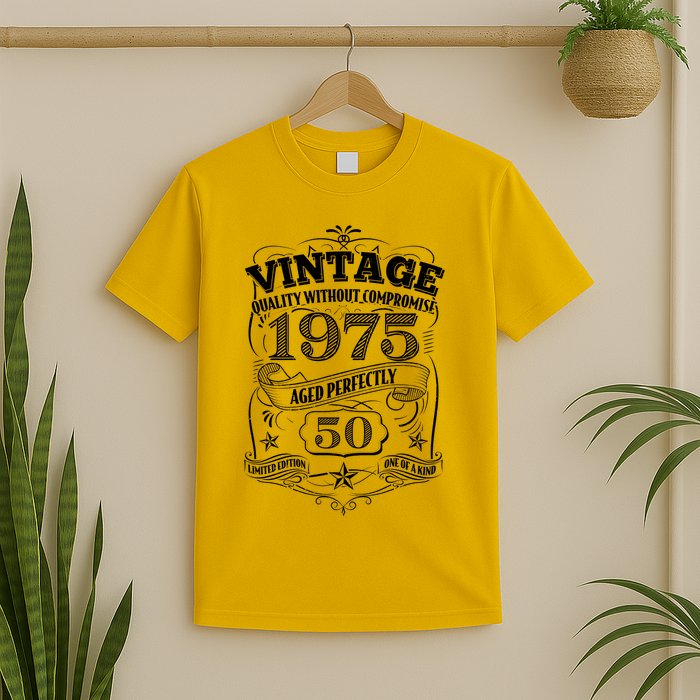 Vintage Quality Without Compromise Age Perfectly 1975 50th Birthday T-Shirt