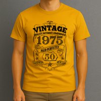 Vintage Quality Without Compromise Age Perfectly 1975 50th Birthday T-Shirt