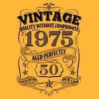 Vintage Quality Without Compromise Age Perfectly 1975 50th Birthday Baby Bodysuit